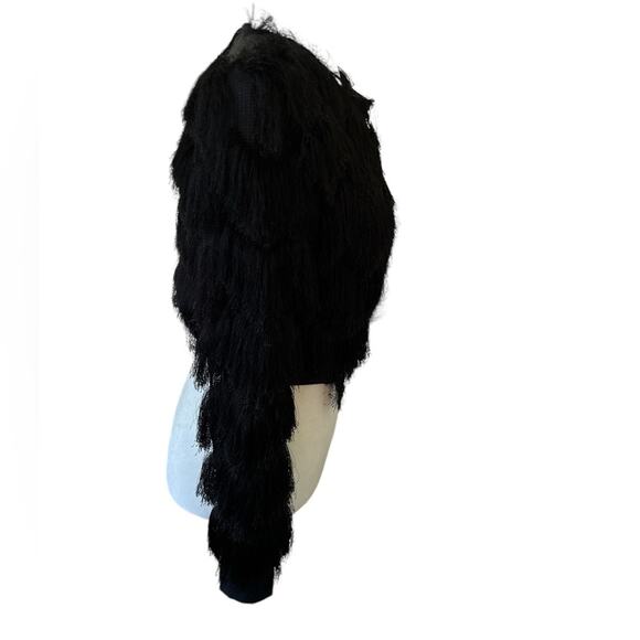 Black Fringe Women's Jacket - Picture 7 of 9